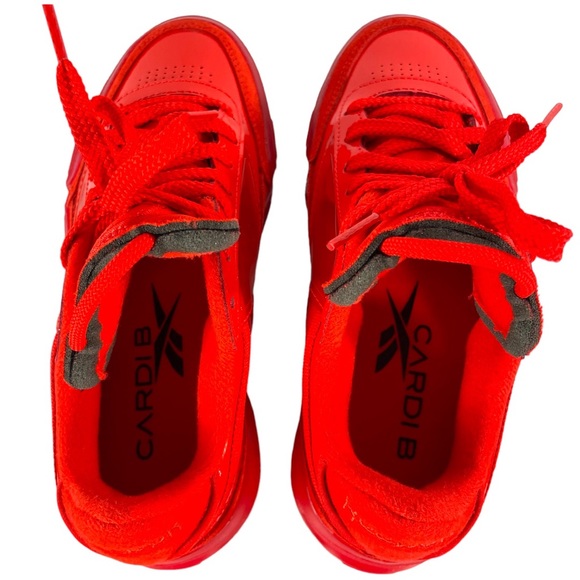 Reebok Cardi B Club C Junior Instinct Red Sneakers - Picture 9 of 16